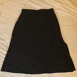 Madewell Classic Black Midi Skirt